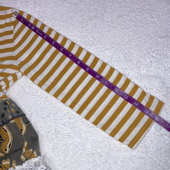 Ruffles by tutu and lulu striped floral king sleeve lace tunic dress 7/8 - Picture 6 of 8